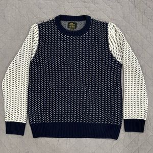 L.L. Bean x Todd Snyder, Pullover Sweater, Navy Colorblock (Size M)